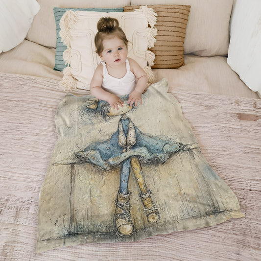 Miss Hazel Toddler Fleece Blanket