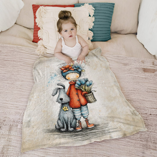 Miss Muffet Toddler Fleece Blanket