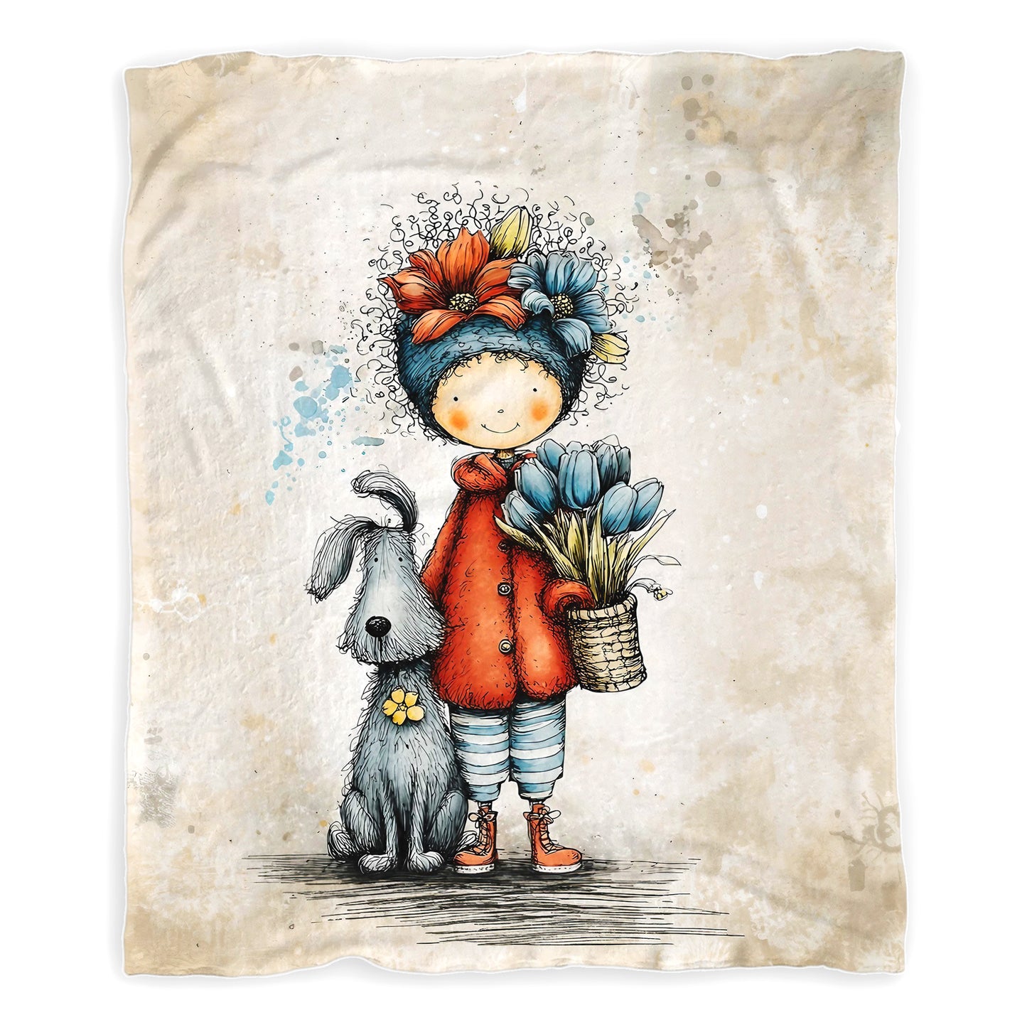 Miss Muffet Toddler Fleece Blanket