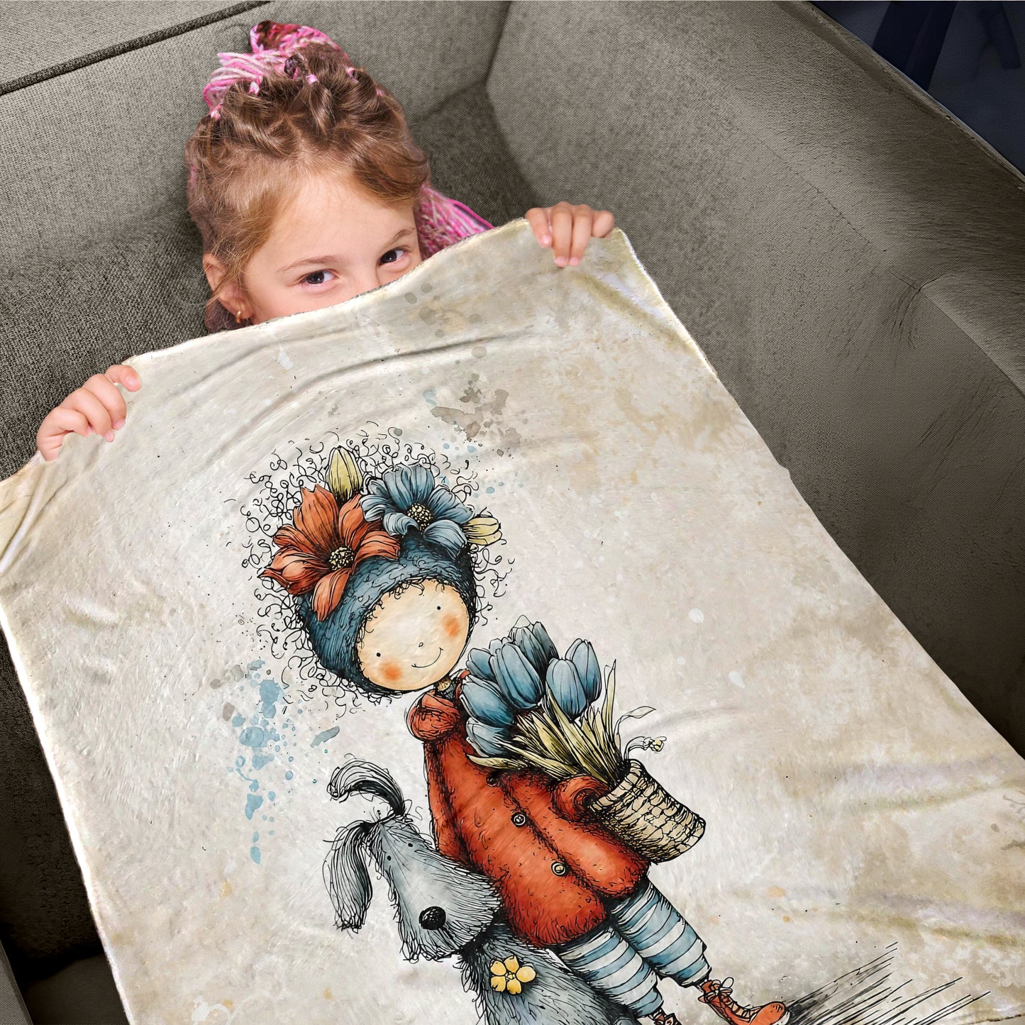Miss Muffet Toddler Fleece Blanket