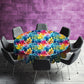 Misty Rainbow Colours Round Tablecloth