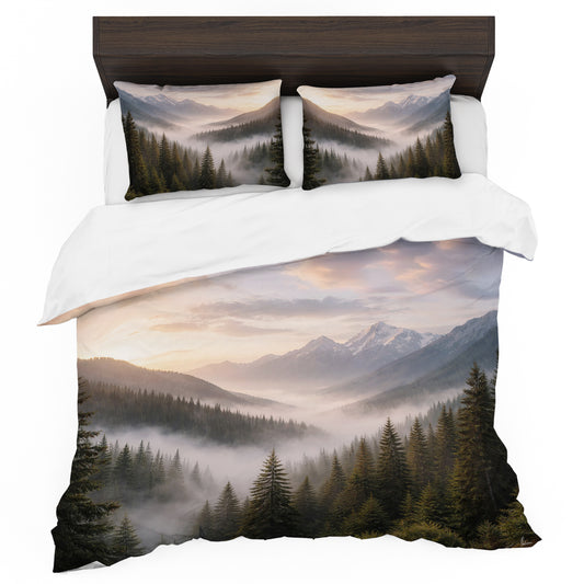 Misty Mountain Forest Duvet Cover Set by Nathan Pieterse