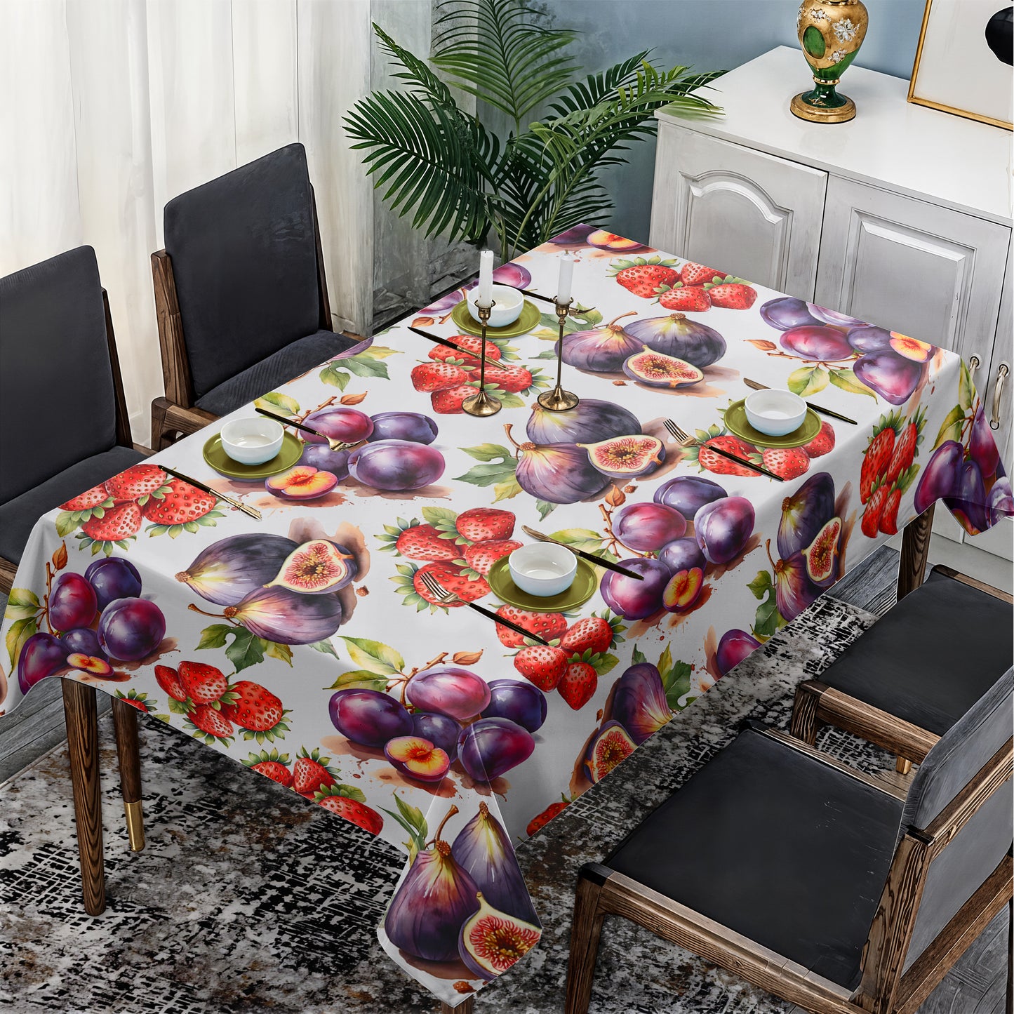 Mixed Fruit Rectangle Tablecloth by Mark van Vuuren
