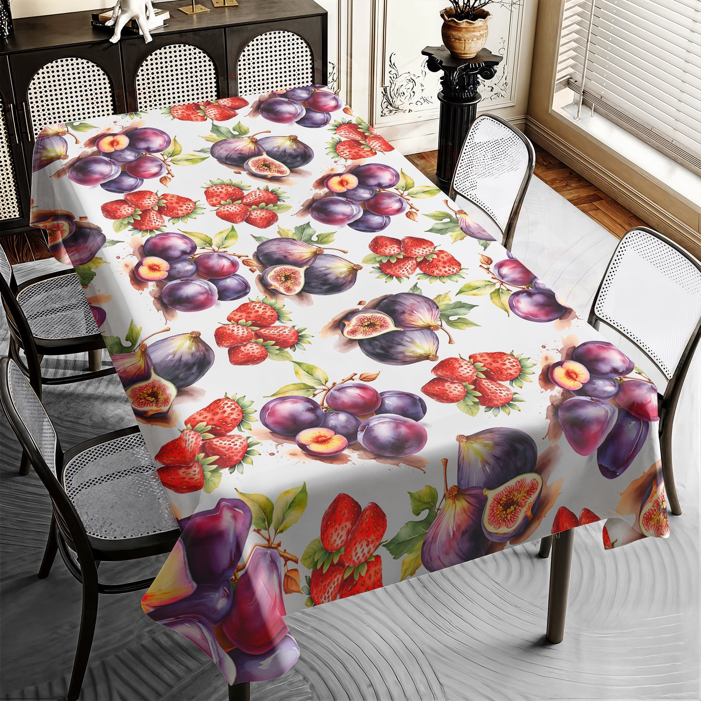 Mixed Fruit Rectangle Tablecloth by Mark van Vuuren