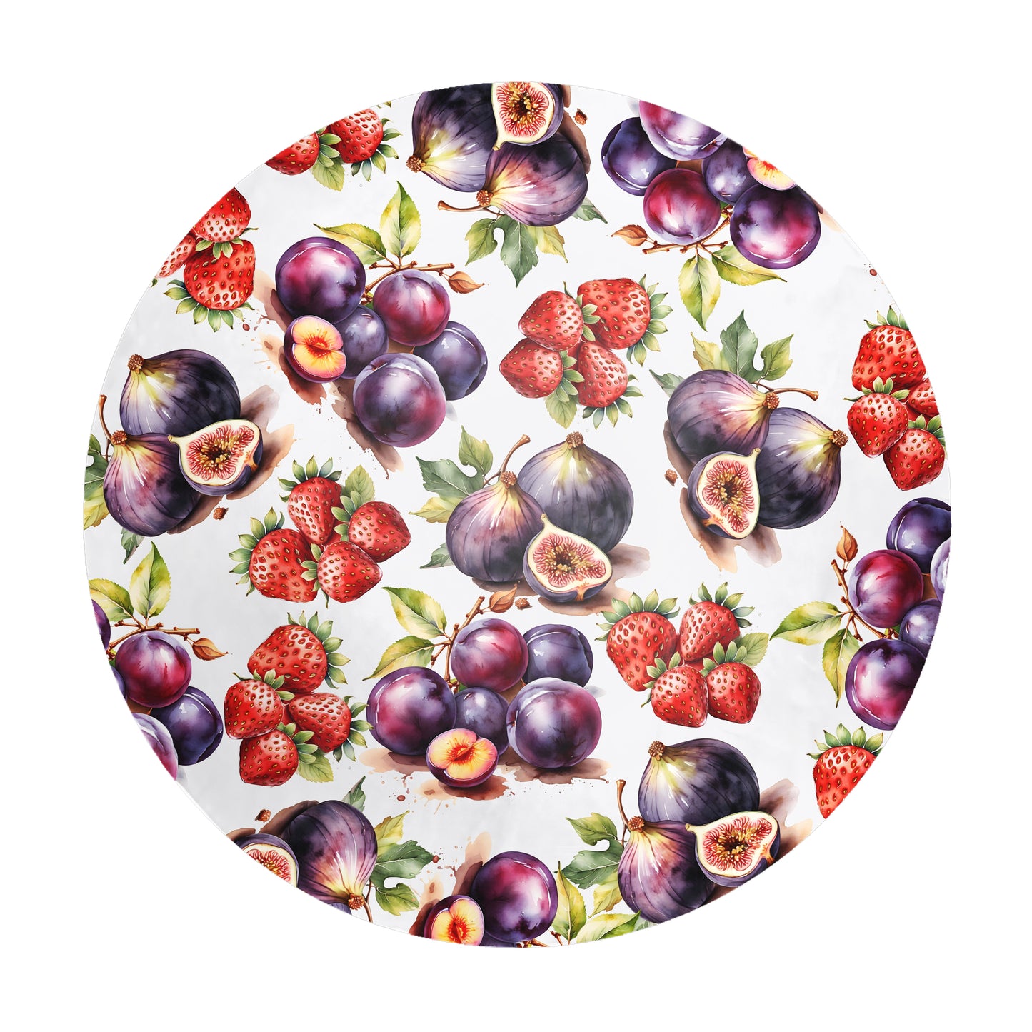 Mixed Fruit Round Tablecloth by Mark van Vuuren