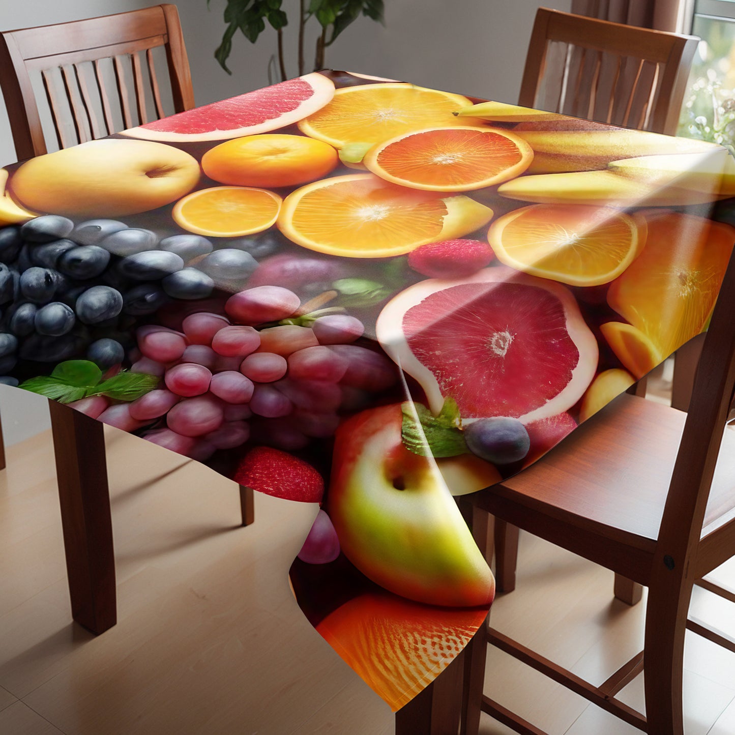 Mixed Fruit Square Tablecloth