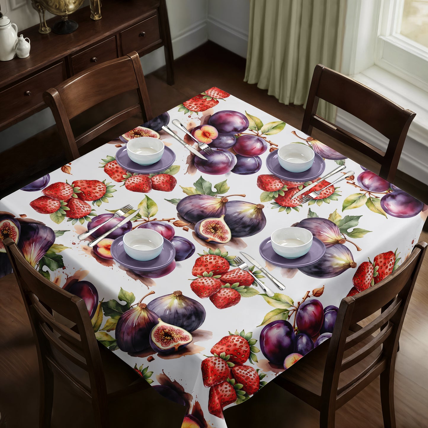Mixed Fruit Square Tablecloth by Mark van Vuuren