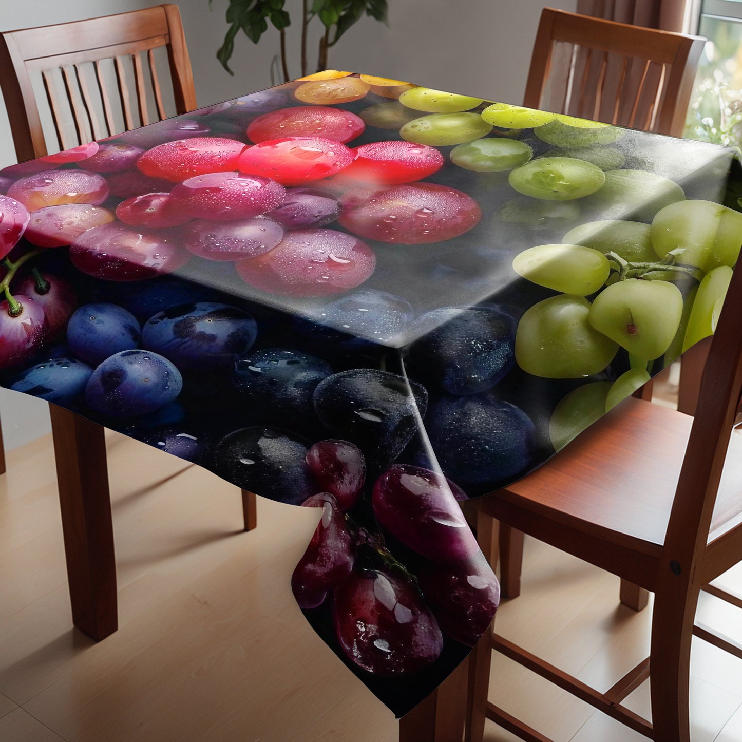 Mixed Grapes Square Tablecloth