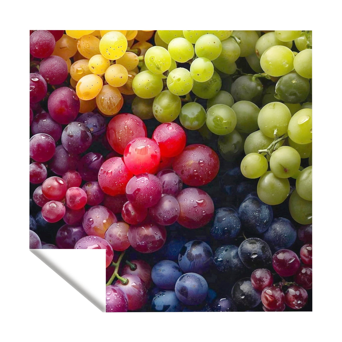 Mixed Grapes Square Tablecloth