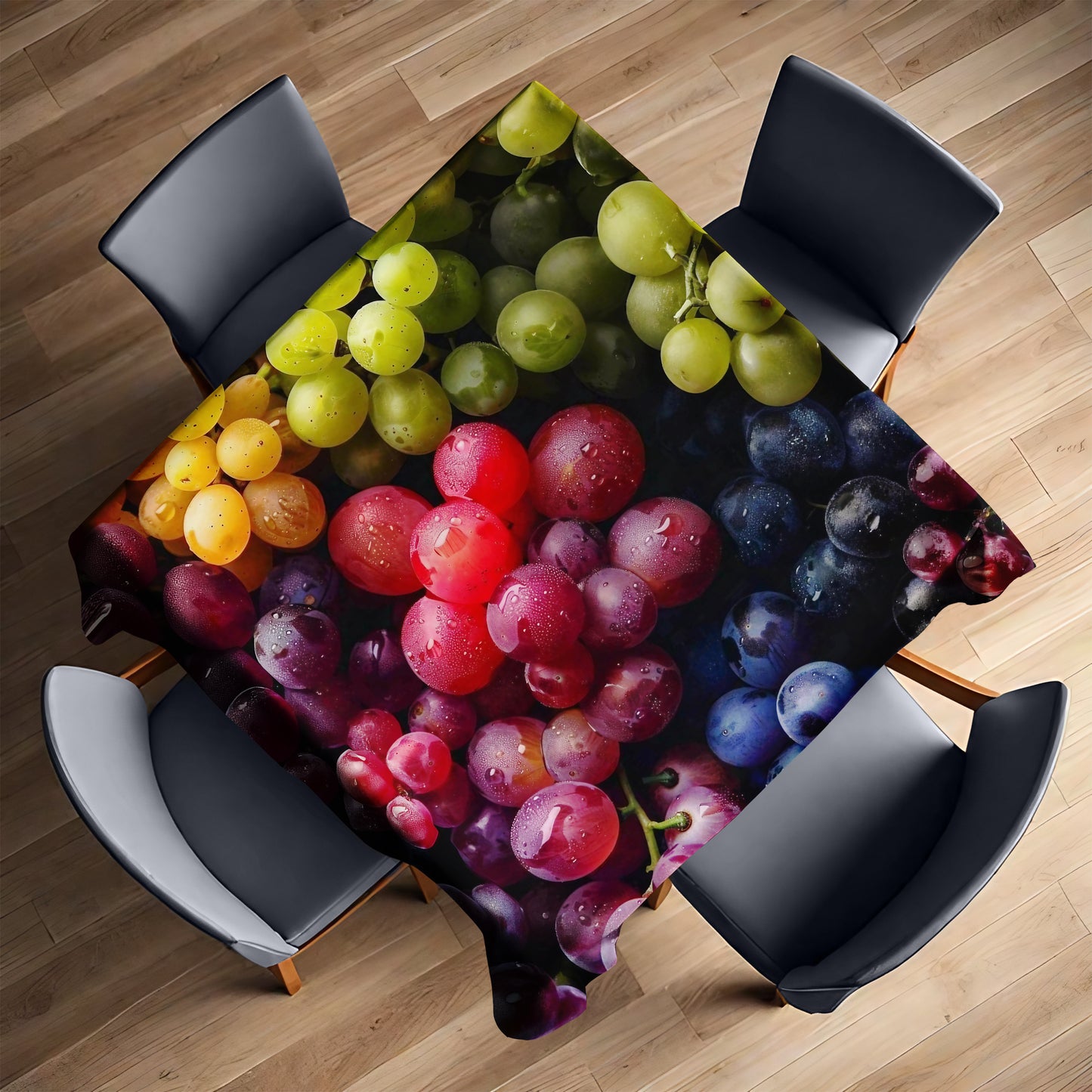 Mixed Grapes Square Tablecloth