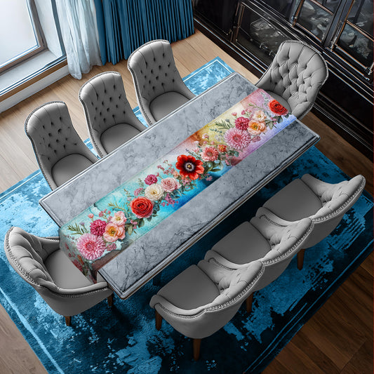 Mix of Flowers Table Runner