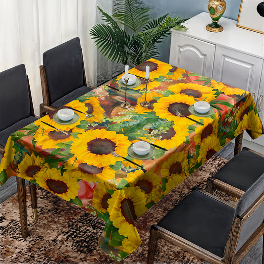 Mixture of Sunflowers Rectangle Tablecloth By Mark Van Vuuren