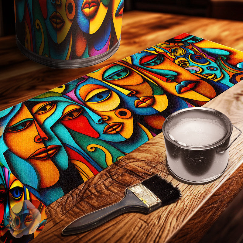 Modern Art Decoupage Drum Cover