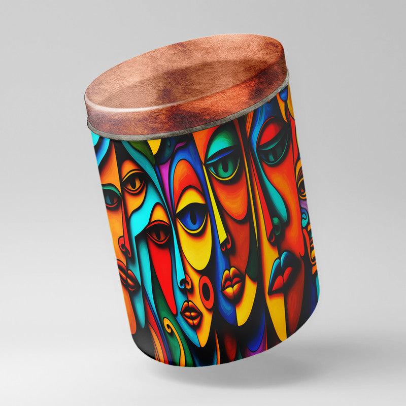 Modern Art Decoupage Drum Cover
