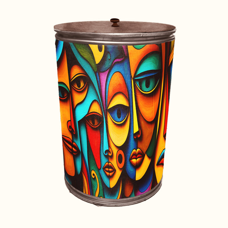Modern Art Decoupage Drum Cover