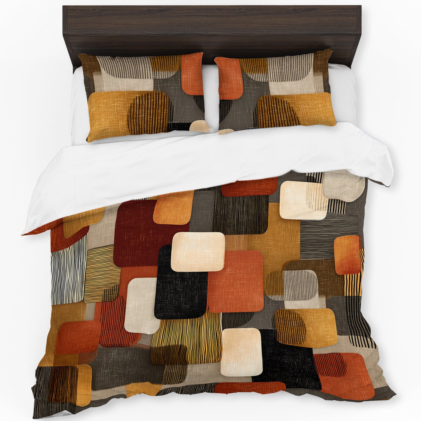 Modern African Block Pattern Duvet Cover Set by Wikus Schalkwyk