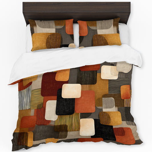 Modern African Block Pattern Duvet Cover Set by Wikus Schalkwyk