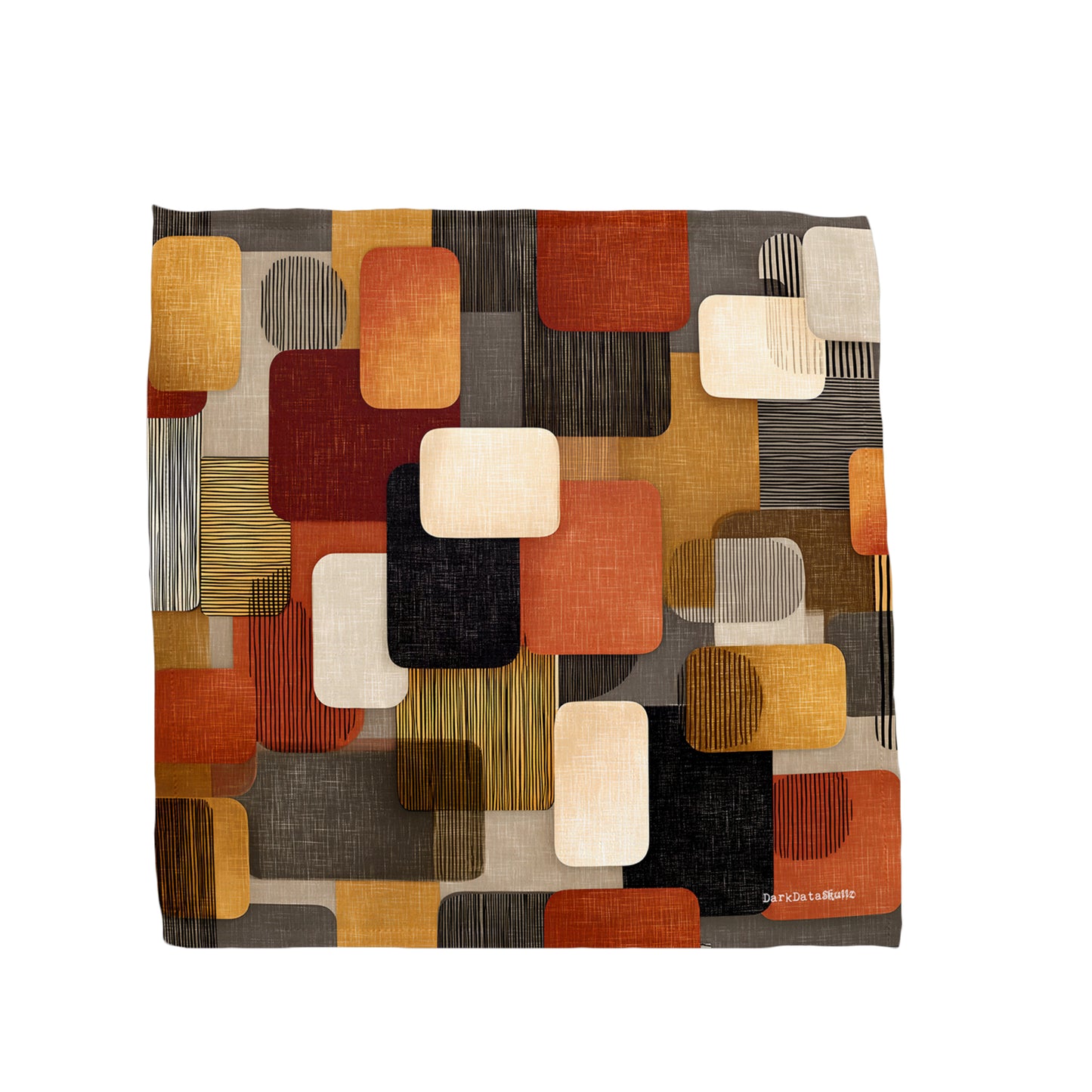 Modern African Block Pattern Napkins by Wikus Schalkwyk