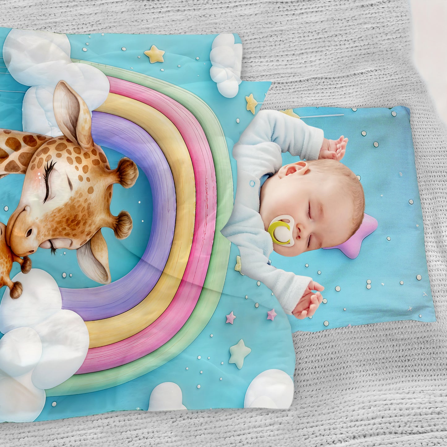 Mom and Baby Giraffe Cot Set