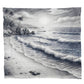 Monochrome Tides Light Weight Fleece Blanket by Nathan Pieterse