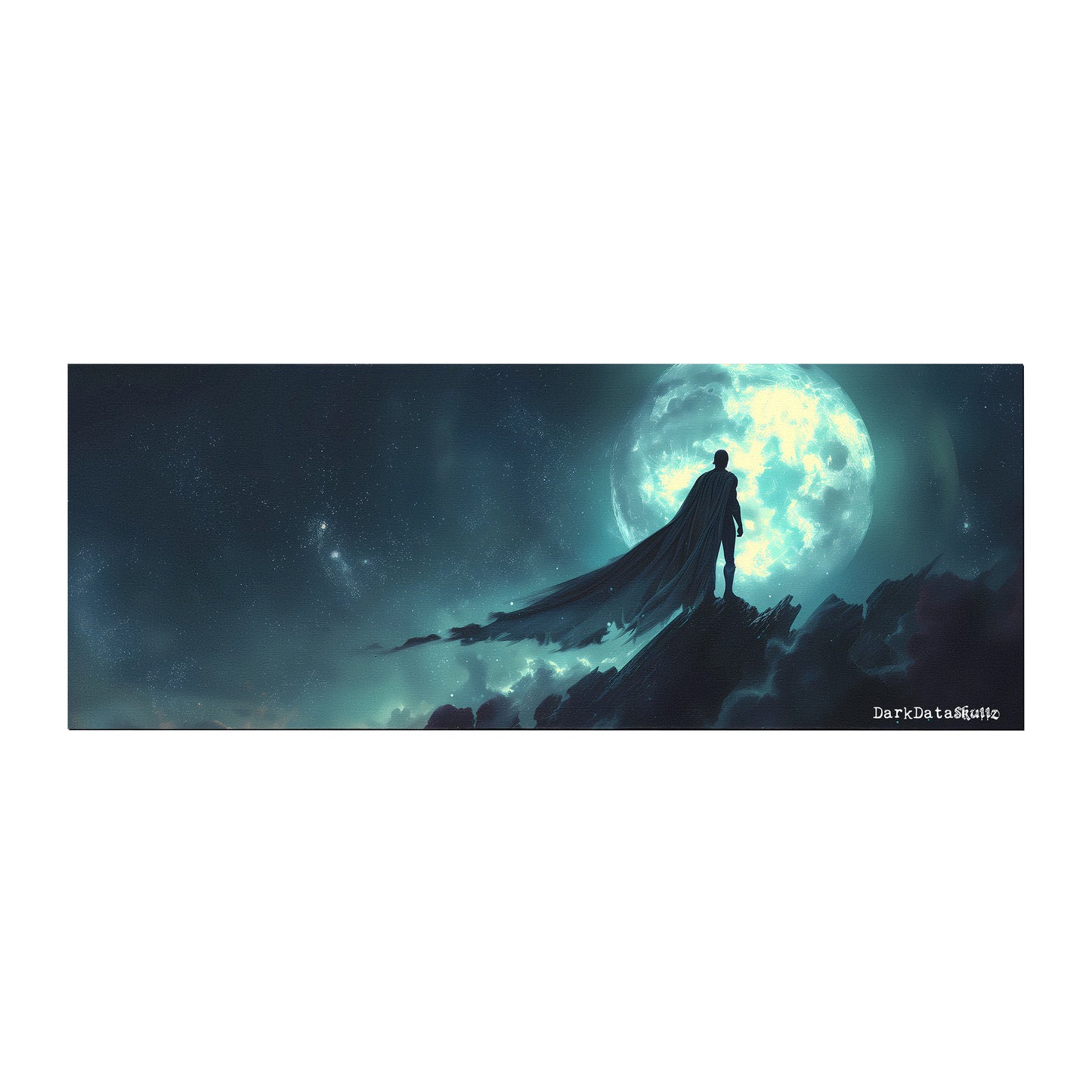 Moonlight Super Hero by Wikus Schalkwyk Large Desk Pad