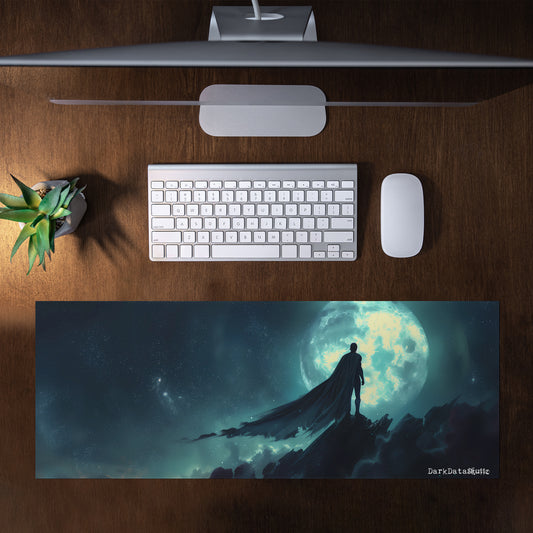 Moonlight Super Hero by Wikus Schalkwyk Large Desk Pad