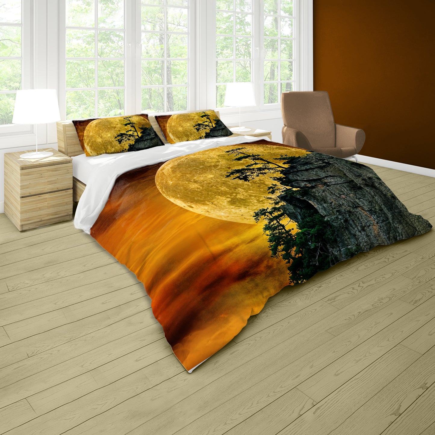 Moonlit Mountain Duvet Cover Set