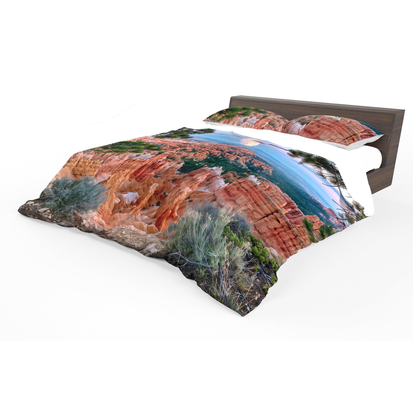 Moon over Mountains Duvet Cover Set