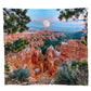 Moon over Mountains Light Weighyt Fleece Blanket