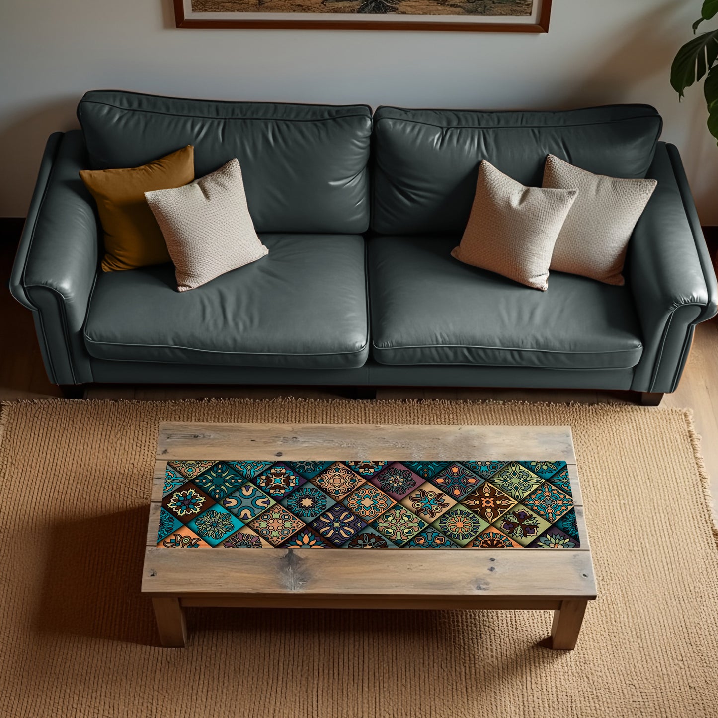 Moroccan Tiles 160cm Table Runner