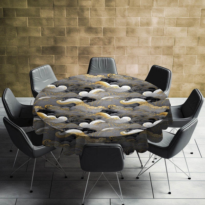 Motion Clouds Round Tablecloth