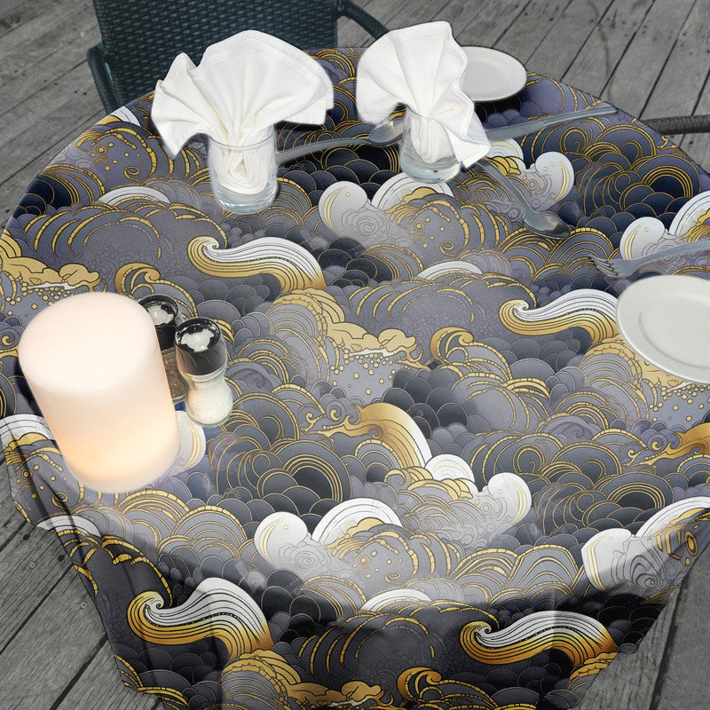 Motion Clouds Round Tablecloth