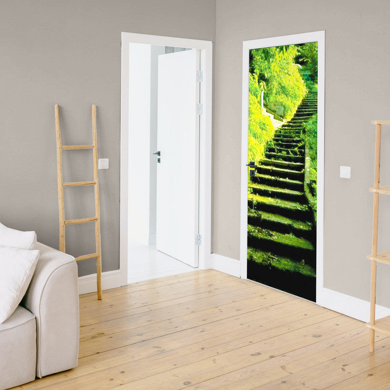 Mountain Stairway Decoupage Door