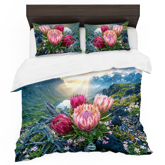 Mountain Proteas Duvet Cover Set