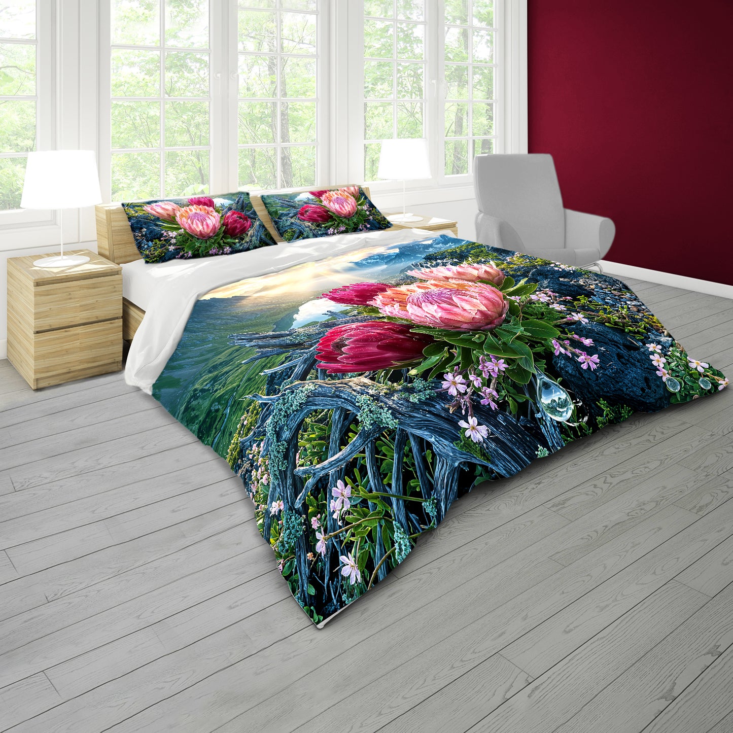 Mountain Proteas Duvet Cover Set