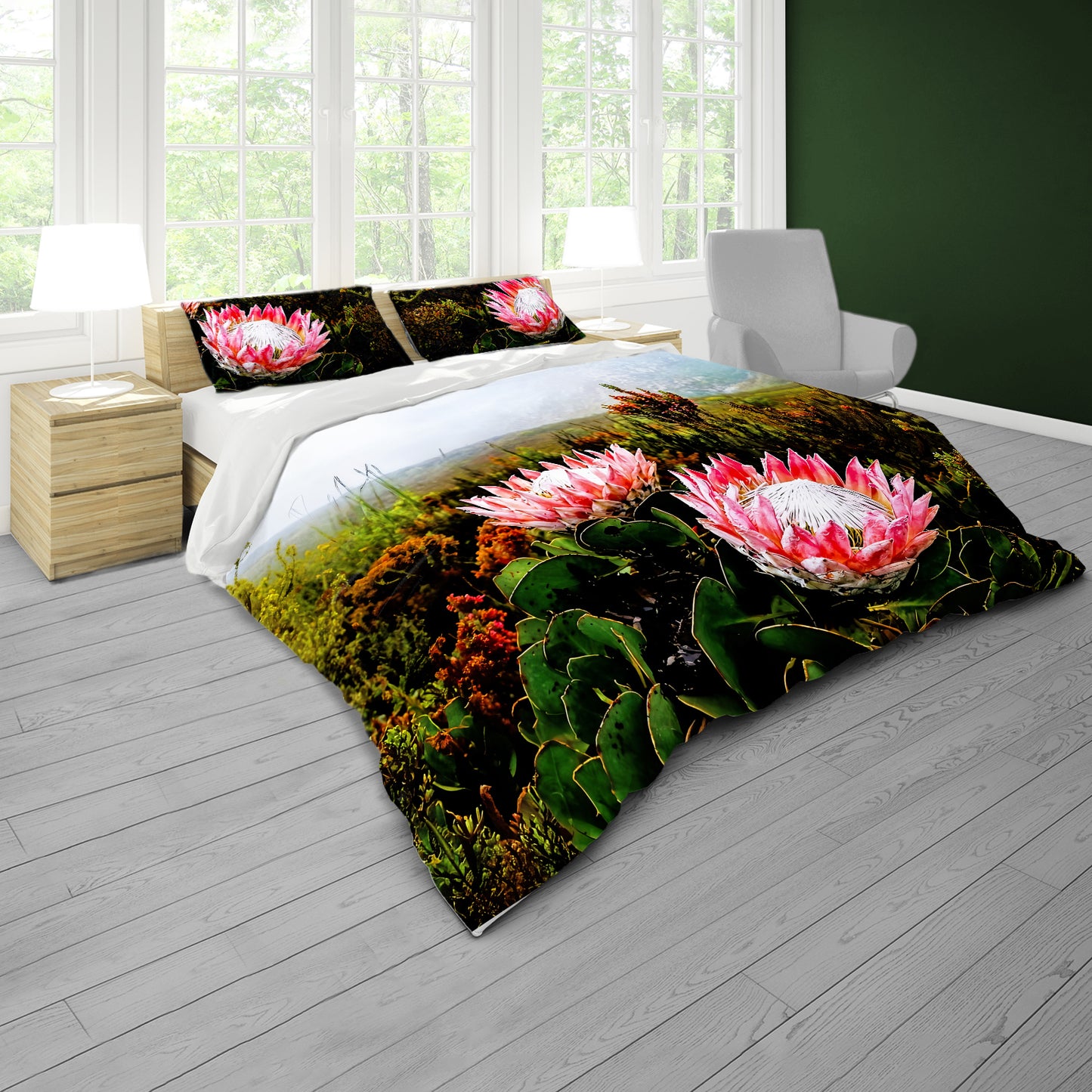 Mountain Proteas Duvet Cover Set