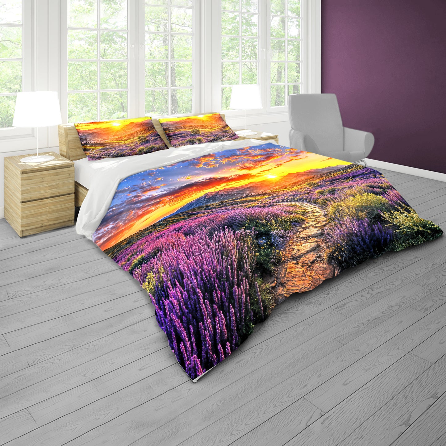 Mountain Sunset Duvet Cover Set