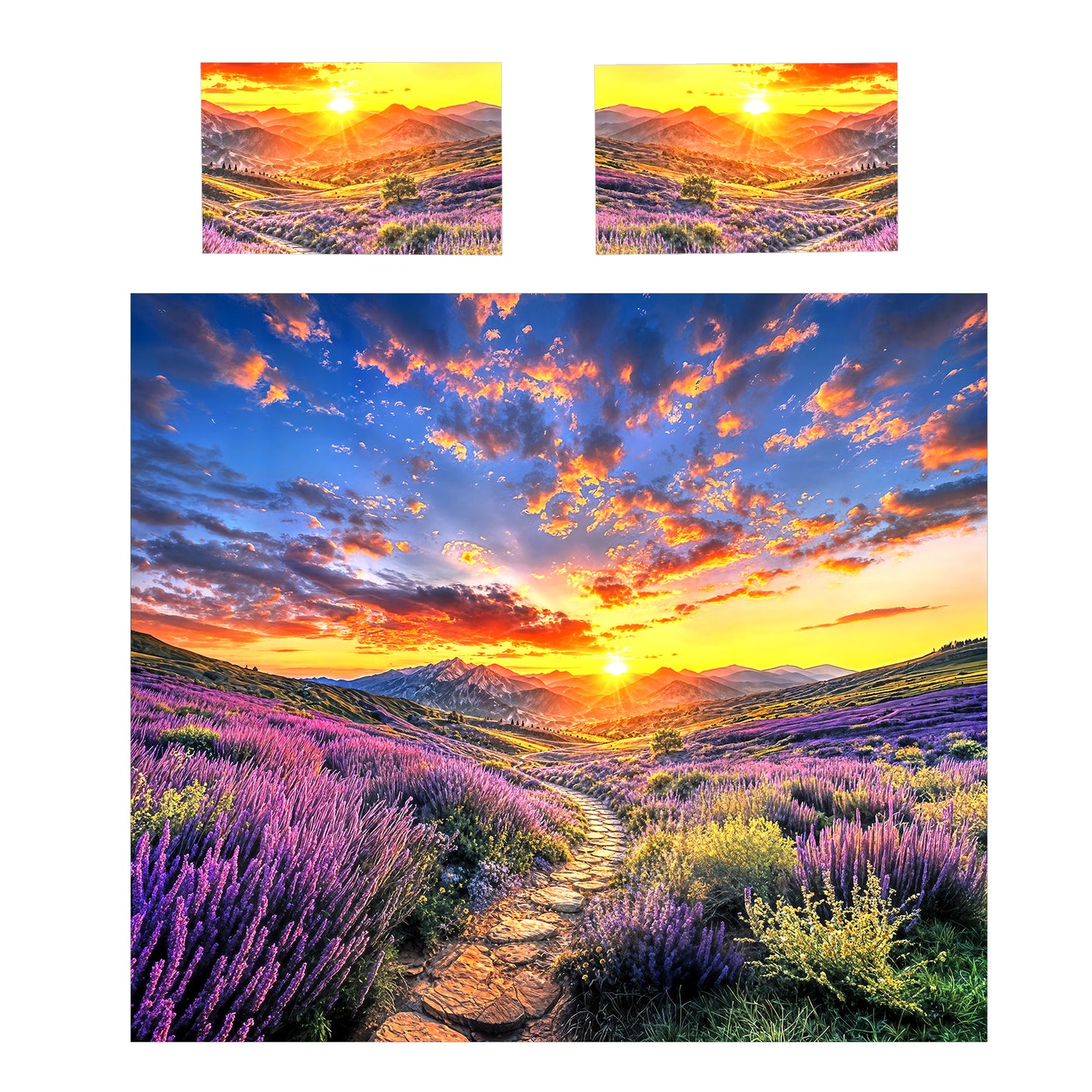 Mountain Sunset Duvet Cover Set