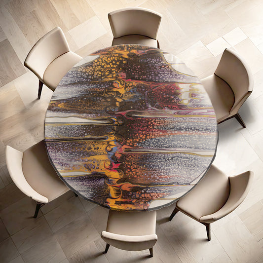 Mountain Range Round Tablecloth By Cherylin Louw