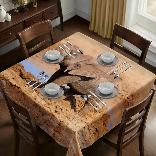 Mud Bath Square Tablecloth by Annette Heymans
