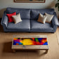 Multi Coloured Paint 160cm Table Runner