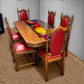 Multi Coloured Paint 160cm Table Runner