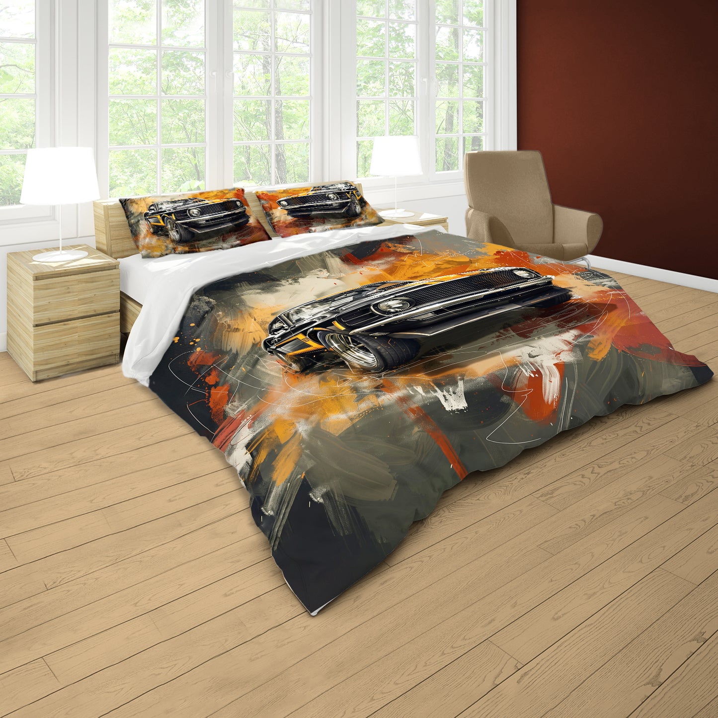 Muscle Boss Racing Duvet Cover Set