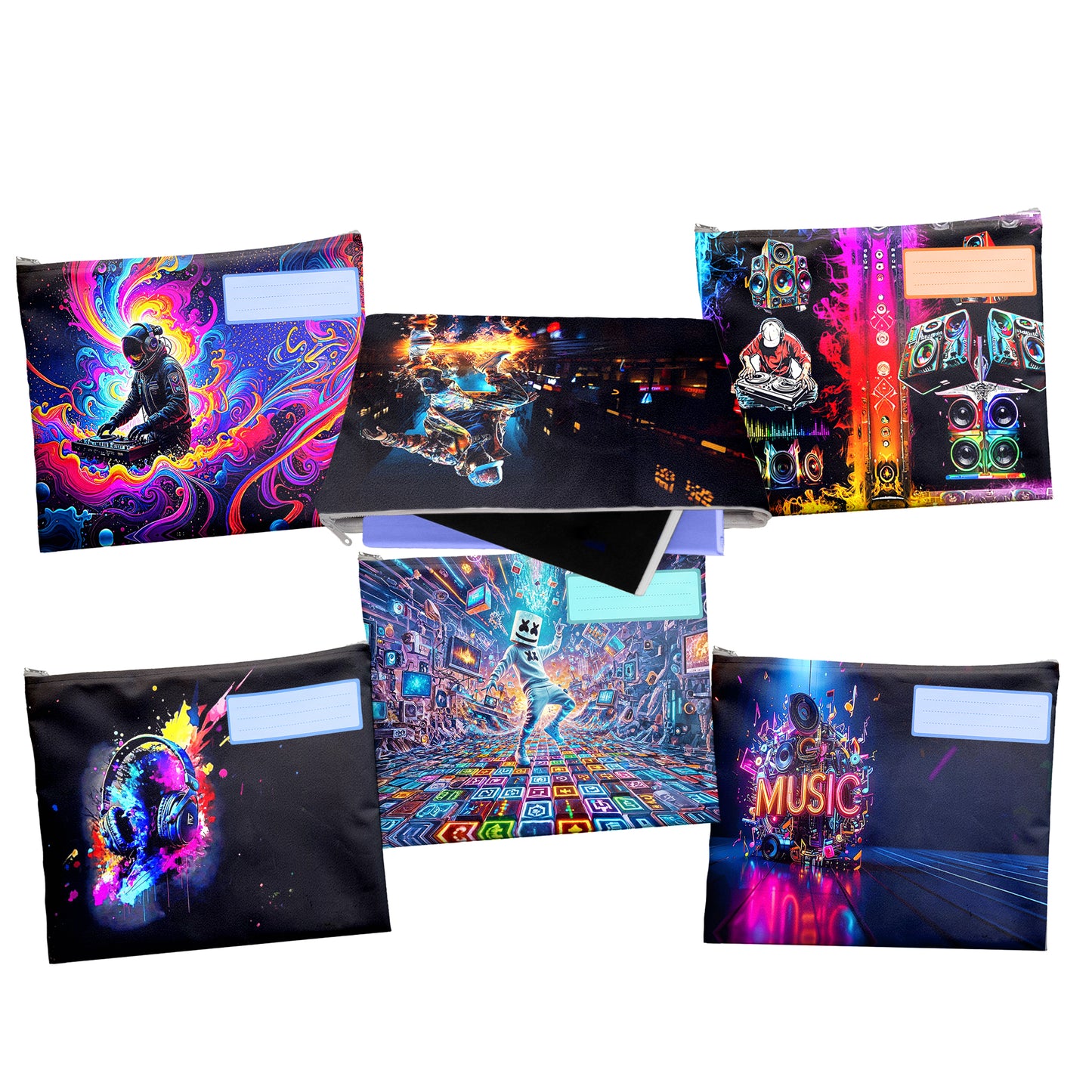 Music Subject Savvy Book Bags Set of 6