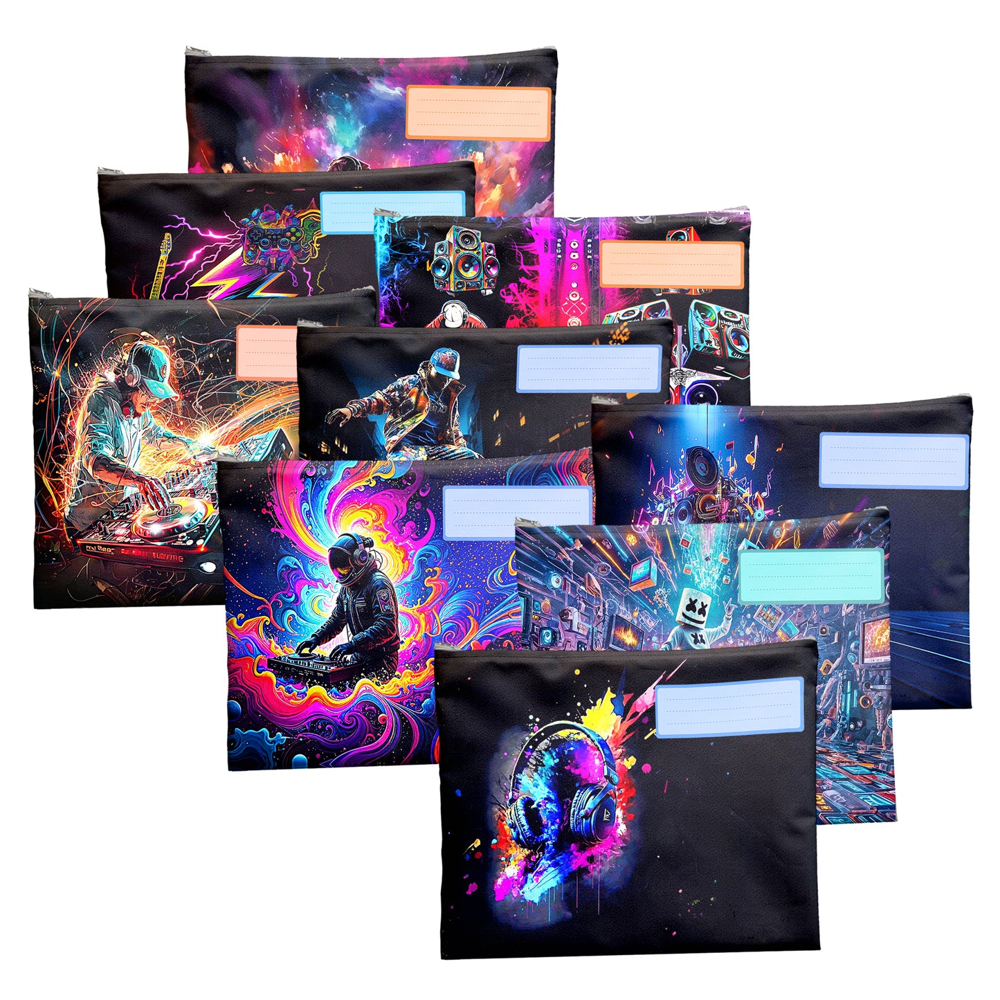 Music Subject Savvy Book Bags Set of 9