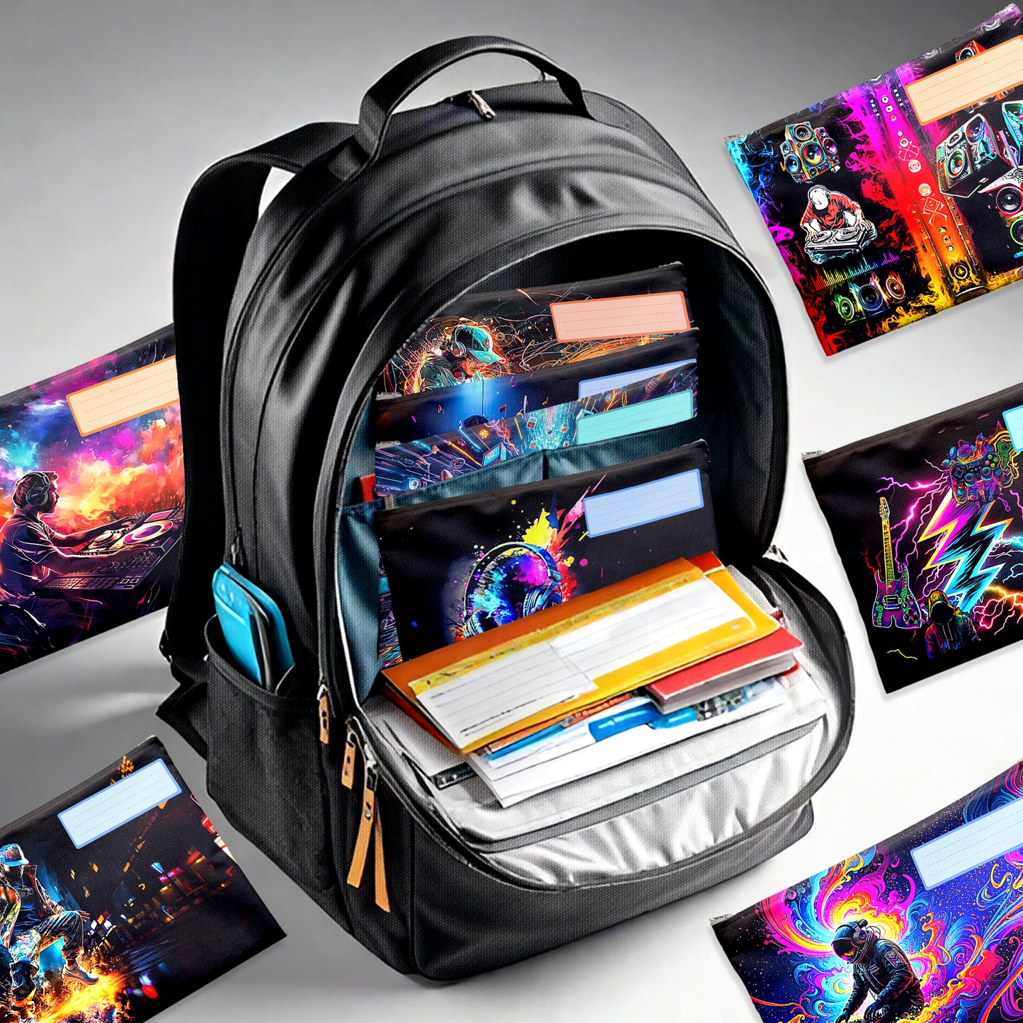 Music Subject Savvy Book Bags Set of 9