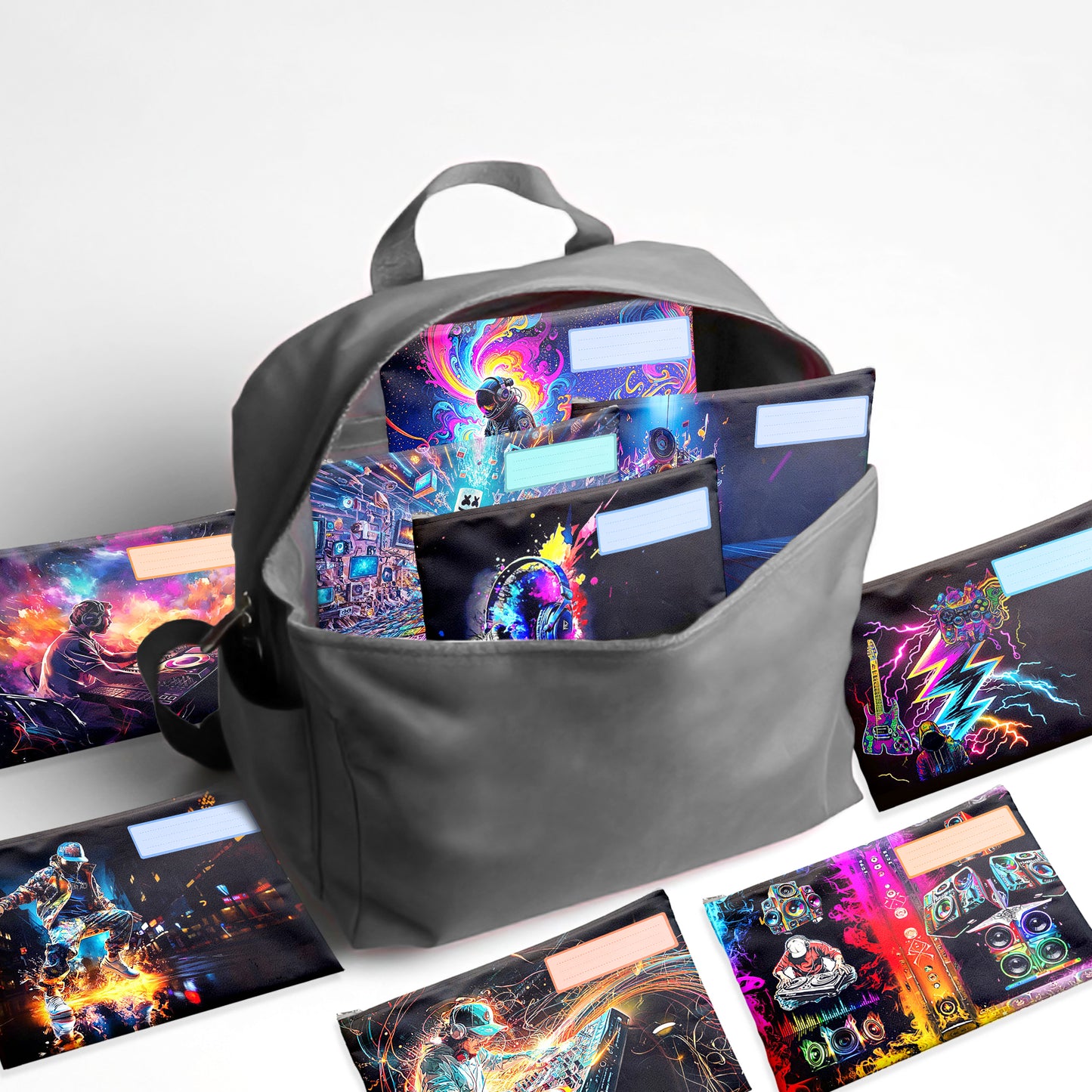 Music Subject Savvy Book Bags Set of 9