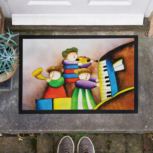 Musical Ladies Painting Door Mat