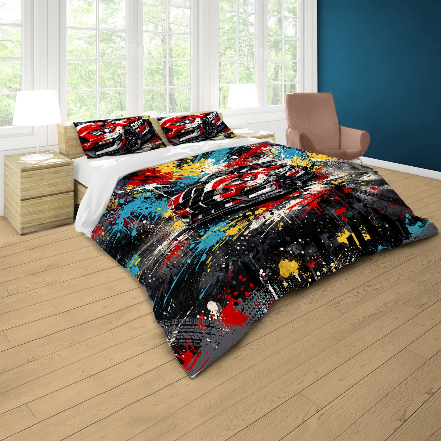 Mustang Colour Explosion Duvet Cover Set
