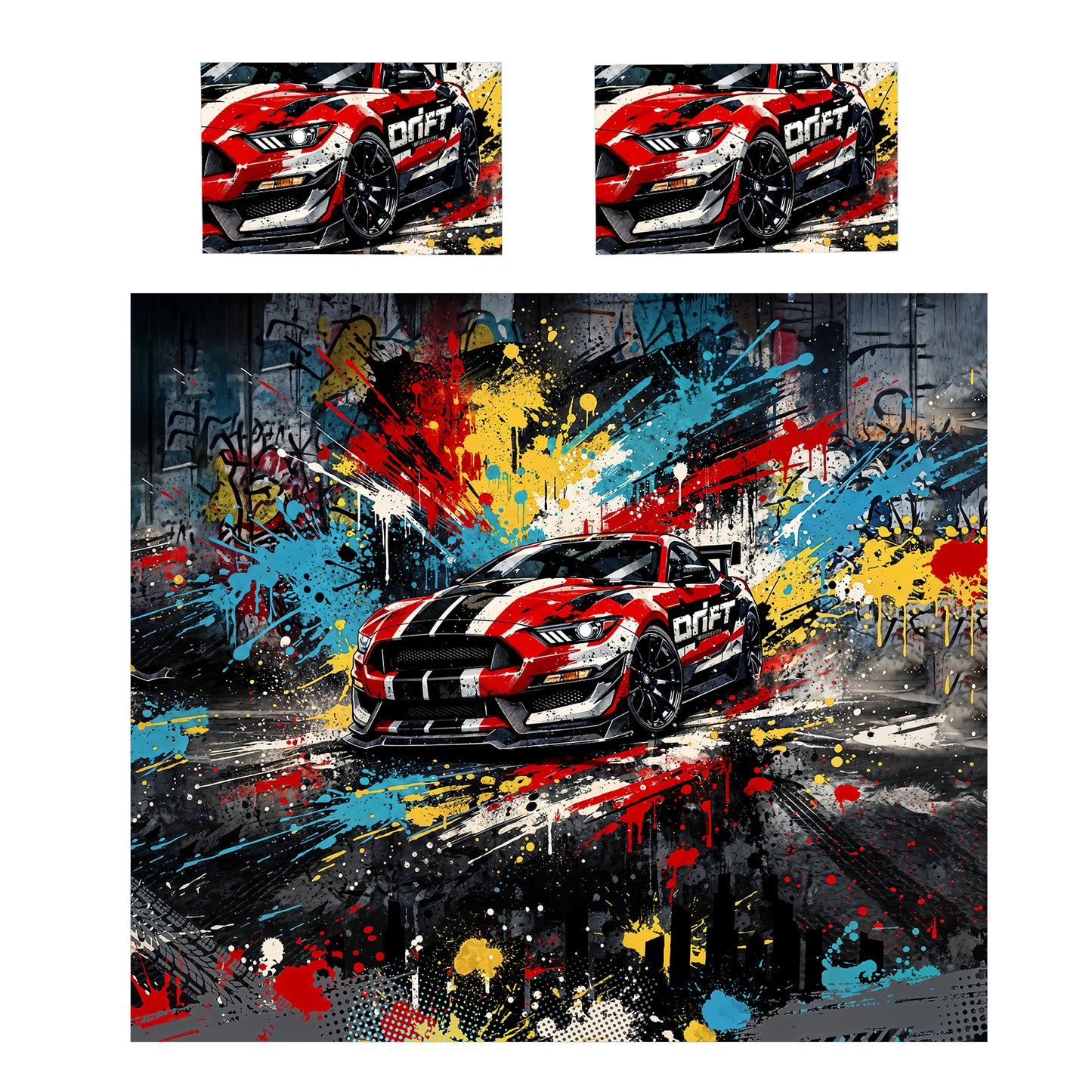 Mustang Colour Explosion Duvet Cover Set